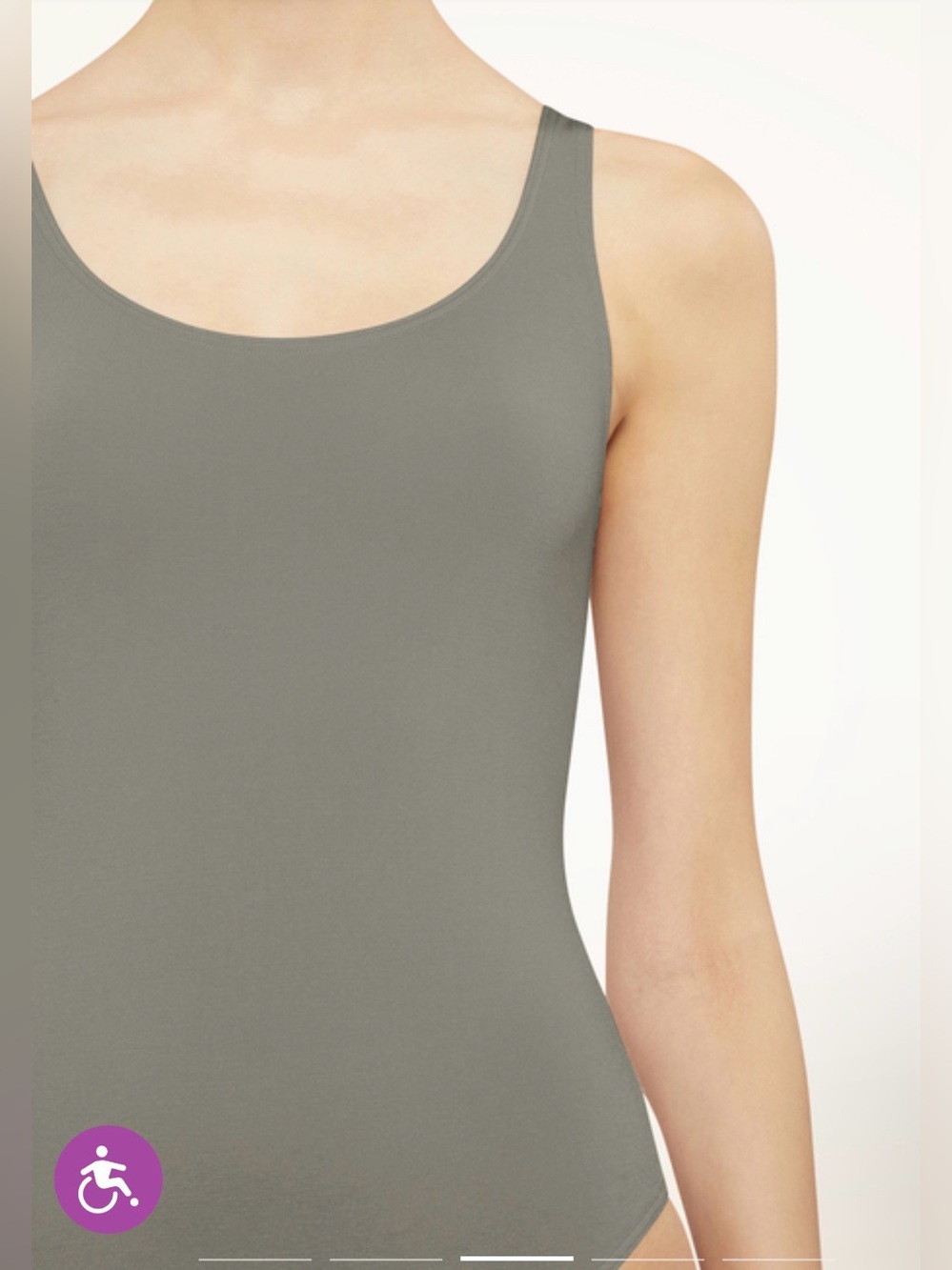 Wolford Jamaika Scoop Neck One-Piece Bodysuit in Earl Grey - Size L - $255 - Picture 3 of 9
